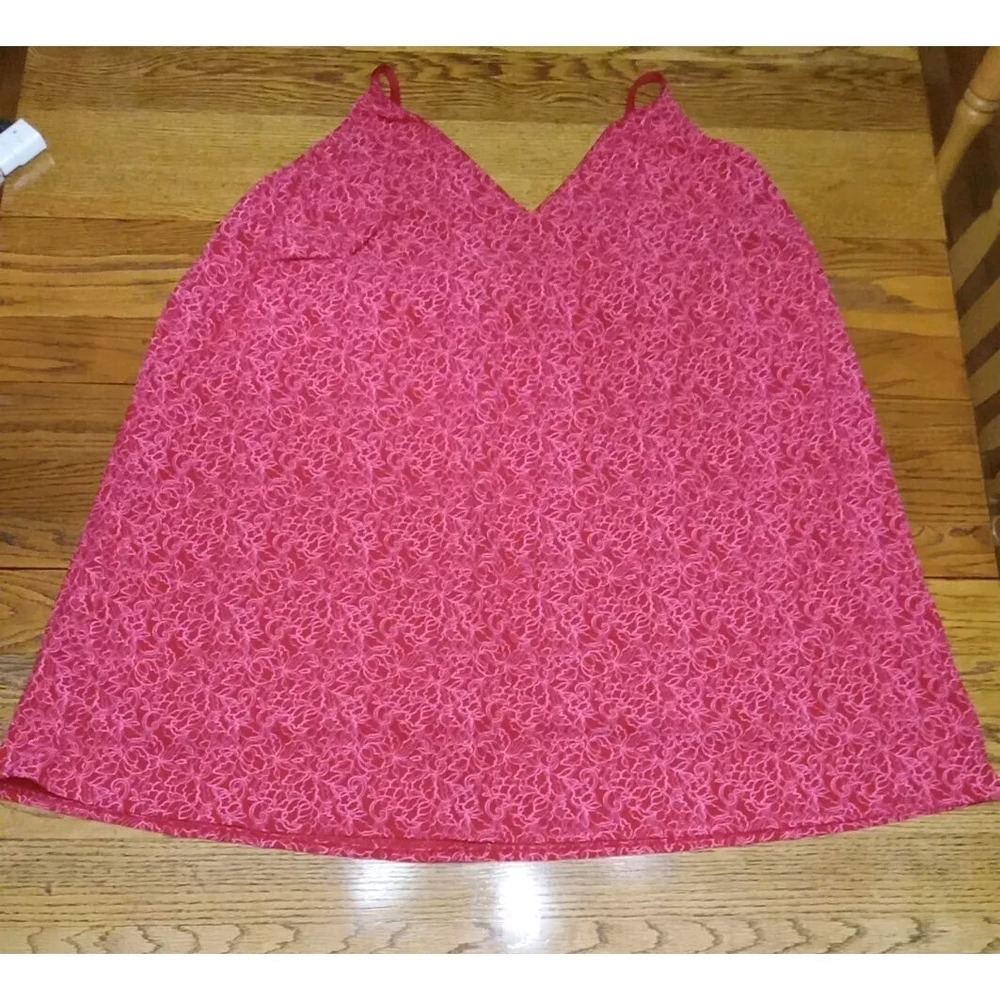 Sleep by Cacique Rose/ Pink/Red Slip Nighty Women Size 34/36‎